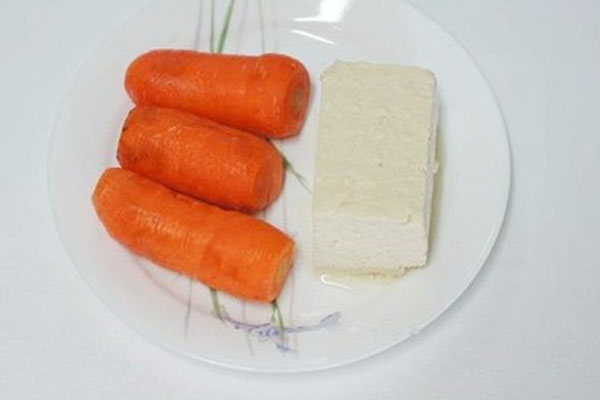 bột đậu phụ cà rốt