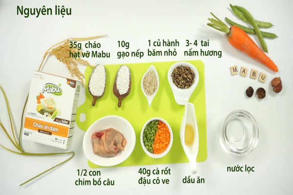 hướng dẫn nấu cháo chim bồ câu