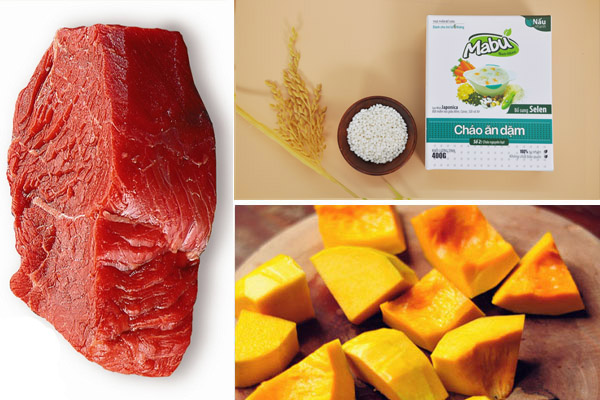 cháo thịt bò cho bé