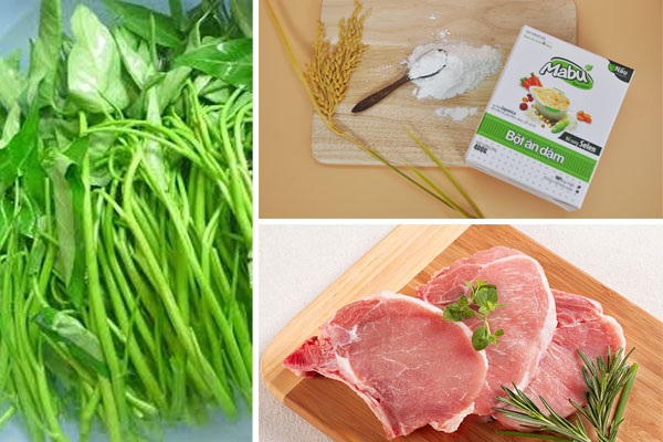 bột rau muống cho bé