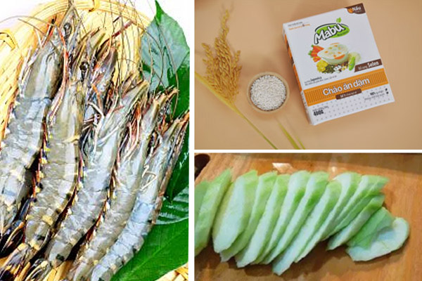 cháo tôm mướp hương